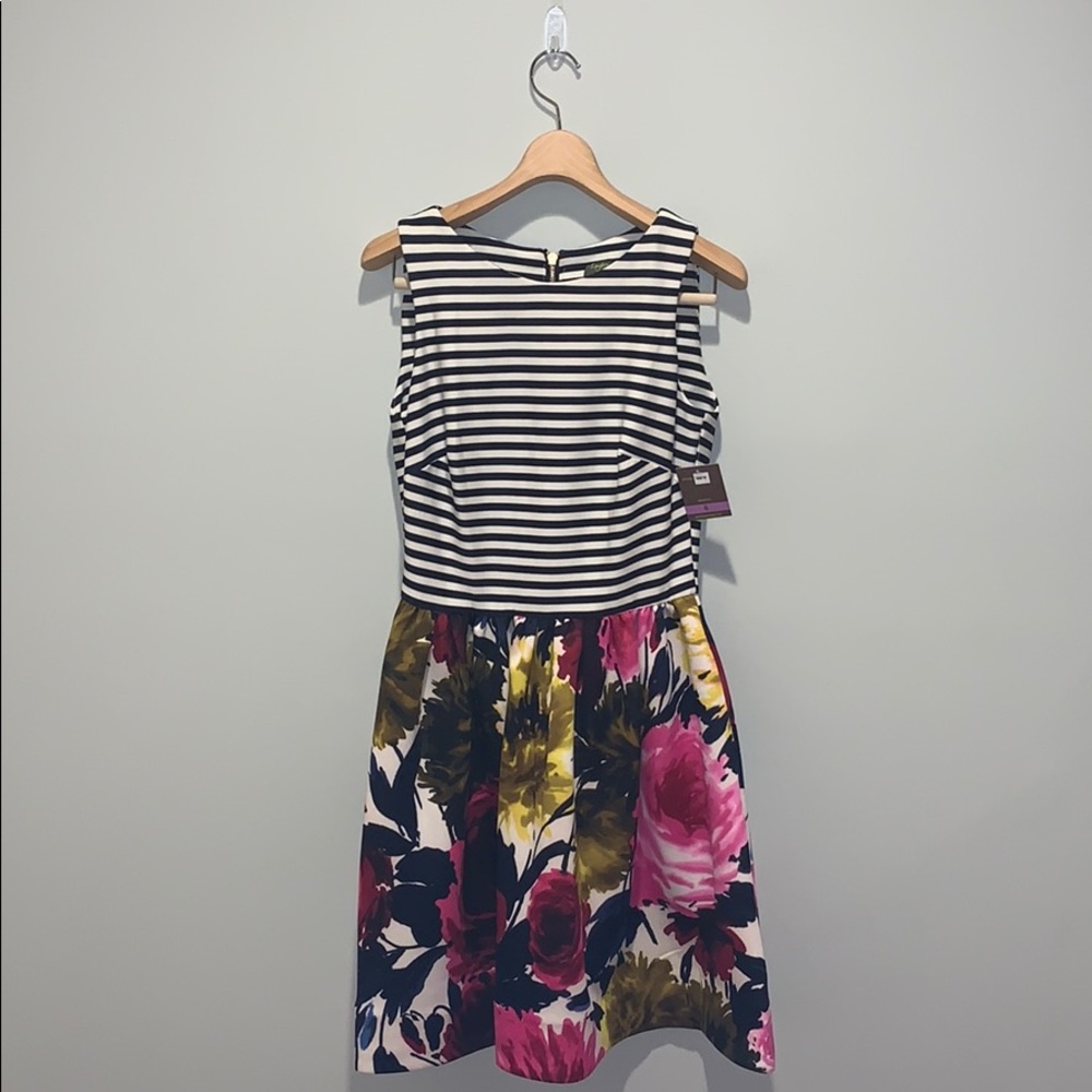 Striped Floral Taylor Dress